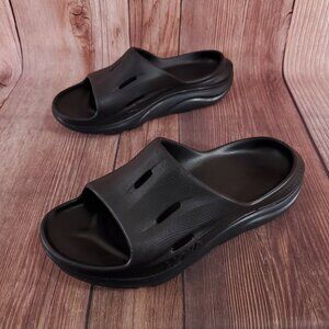 Hoka One One Mens Size 10 Ora Recovery Slide 3 Slip On Sandals Black Comfort